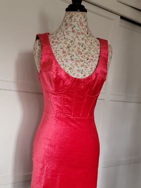 NBD Sheila MINI PINK VELVET DRESS SIZE SMALL